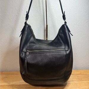 The Sak Alameda Pebble Leather Handbag Shoulder Bag Tote Black